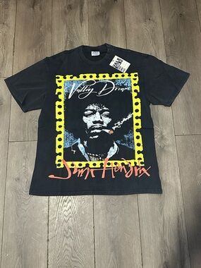 Valley dreams Jimi Hendrix Black Graphic T-shirt